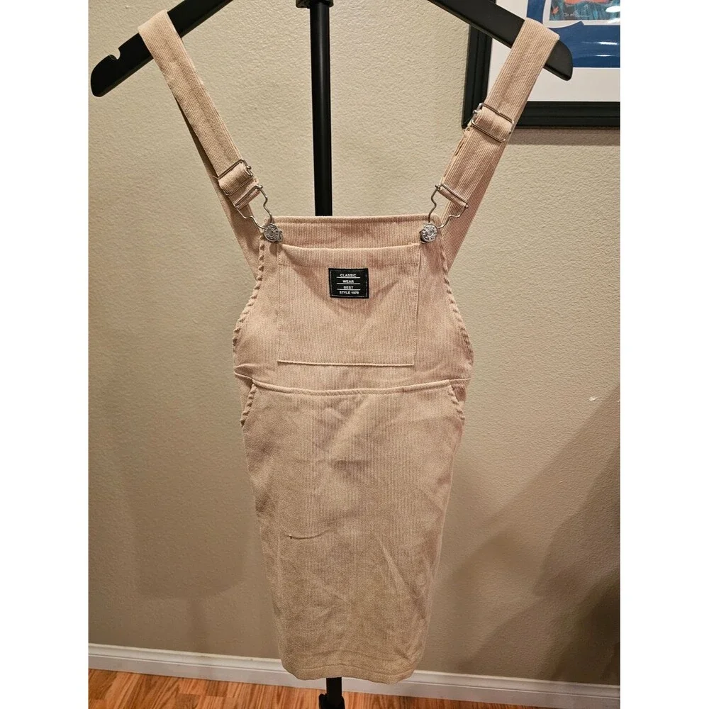 Stylish Beige Overall Dress